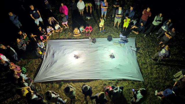 Imagen de la salida nocturna a Tirón en el marco de las jornadas.