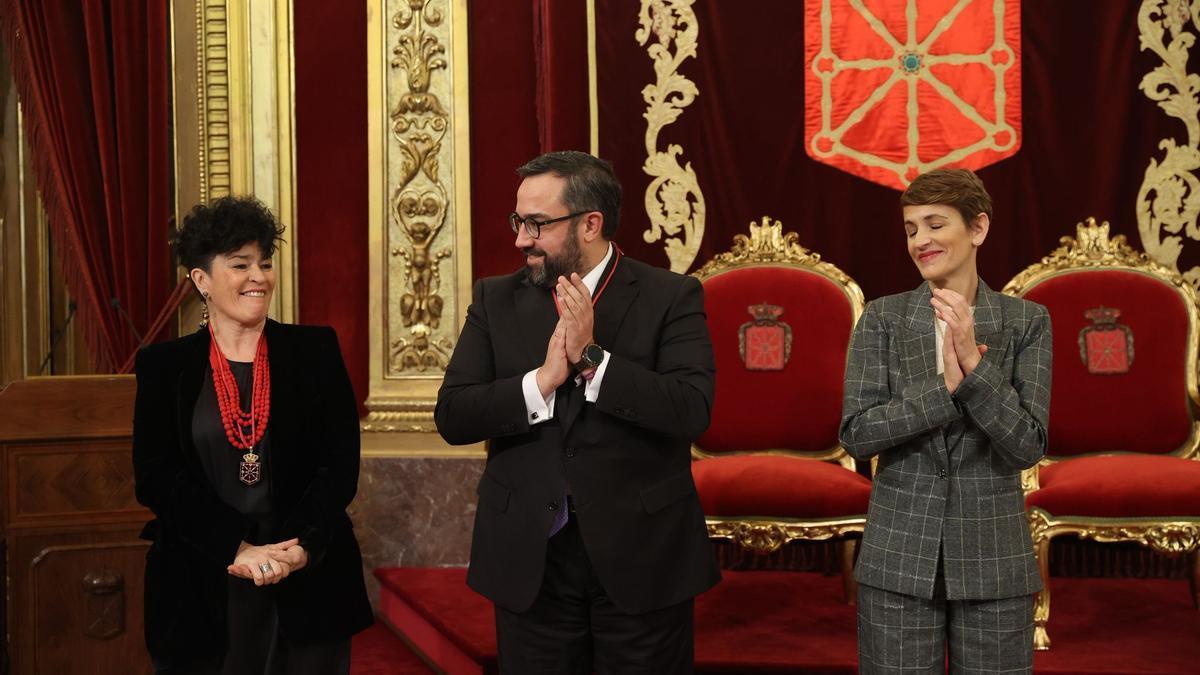 Inma Jurío y Javier Remírez asumen sus cargos en el Palacio de Navarra. Oskar Montero