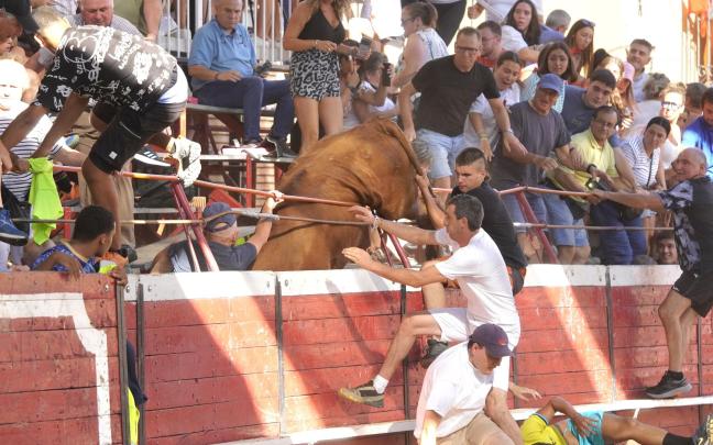 Así ha sido el salto de un toro a la grada en Cadreita Ángel López Alemán
