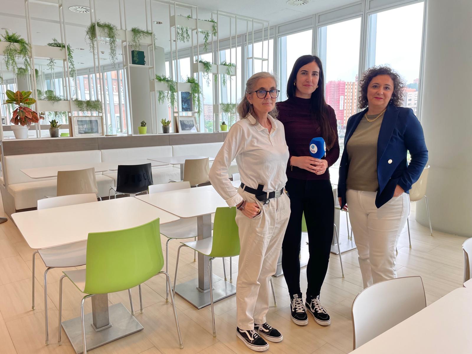 Luz Saralegi, Iranzu Calvo y Virginia Ruiz