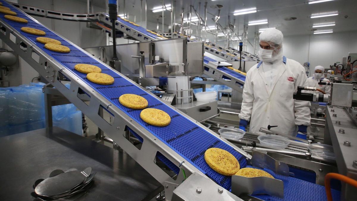 Así se hace la tortilla de patata de Mercadona en la empresa navarra Elaborados Naturales. | DNN, Javier Bergasa 