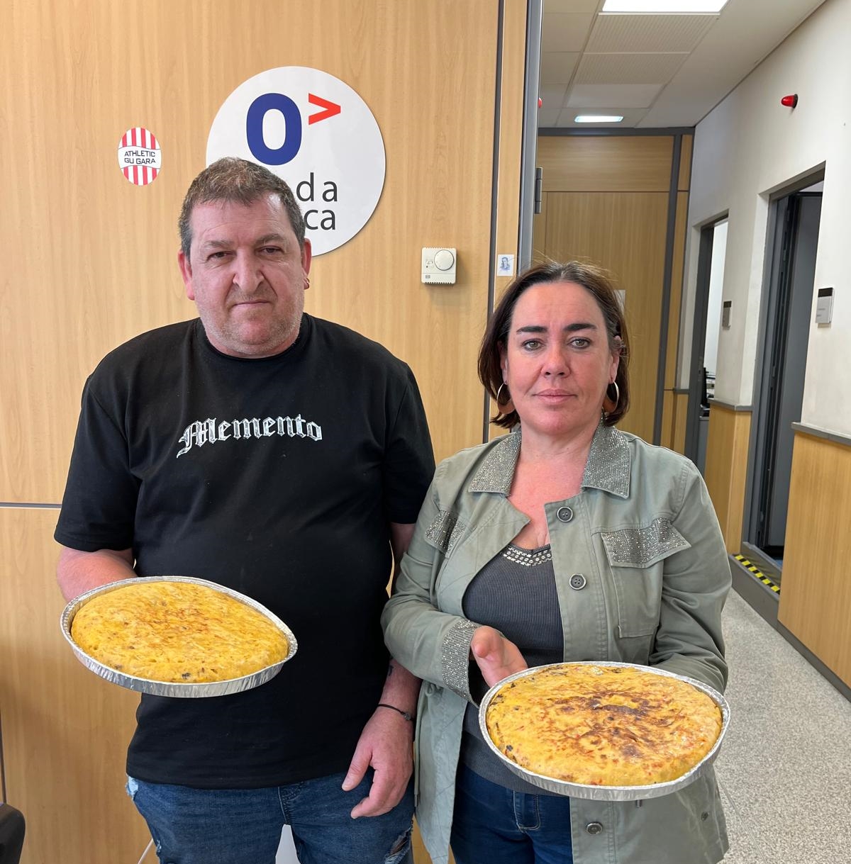 Pilar Carpintero y 'Arretxo' Larrea, del bar Meatza de Gallarta