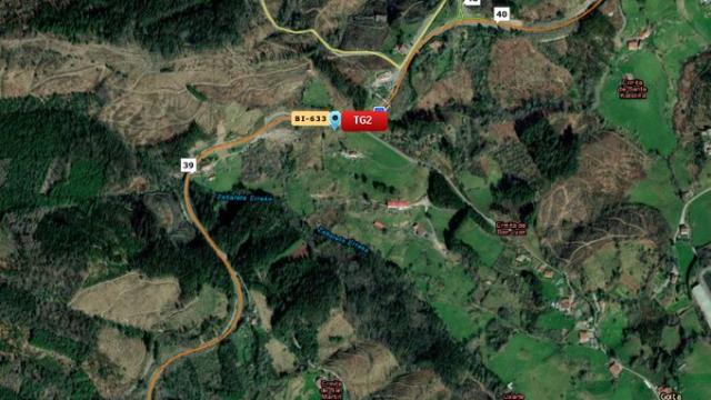 Lugar del accidente | Fuente: @trafikoaEJGV (X)