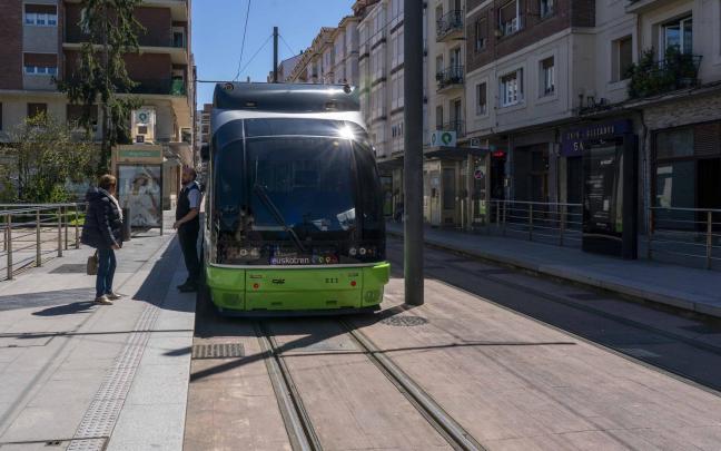 El tranvía parado por el apagón. DNA