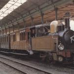 Fotografía antigua del tren donado a Lutxana | Cedida por la Asociación de Amigos del Ferrocarril de Bilbao