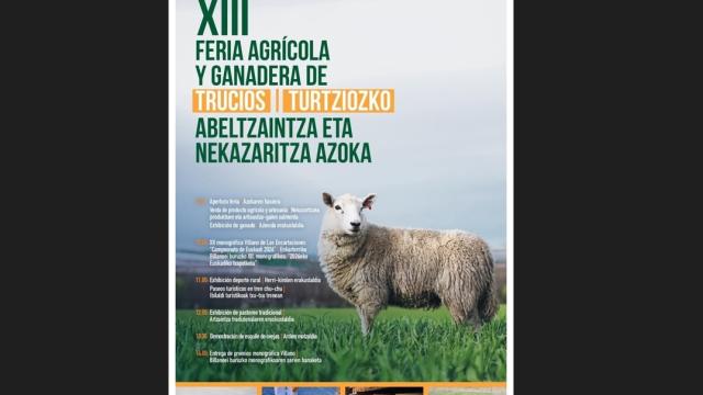 Cartel de la XIII Feria agrícola y ganadera de Turtzioz.