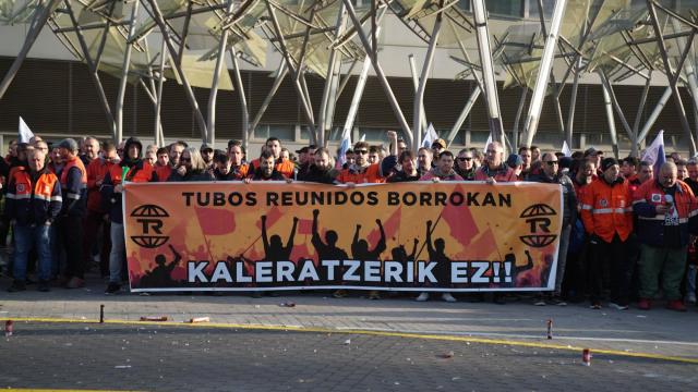 Trabajadores de Tubos Reunidos se manifiestan en Bilbao Markel Fernández