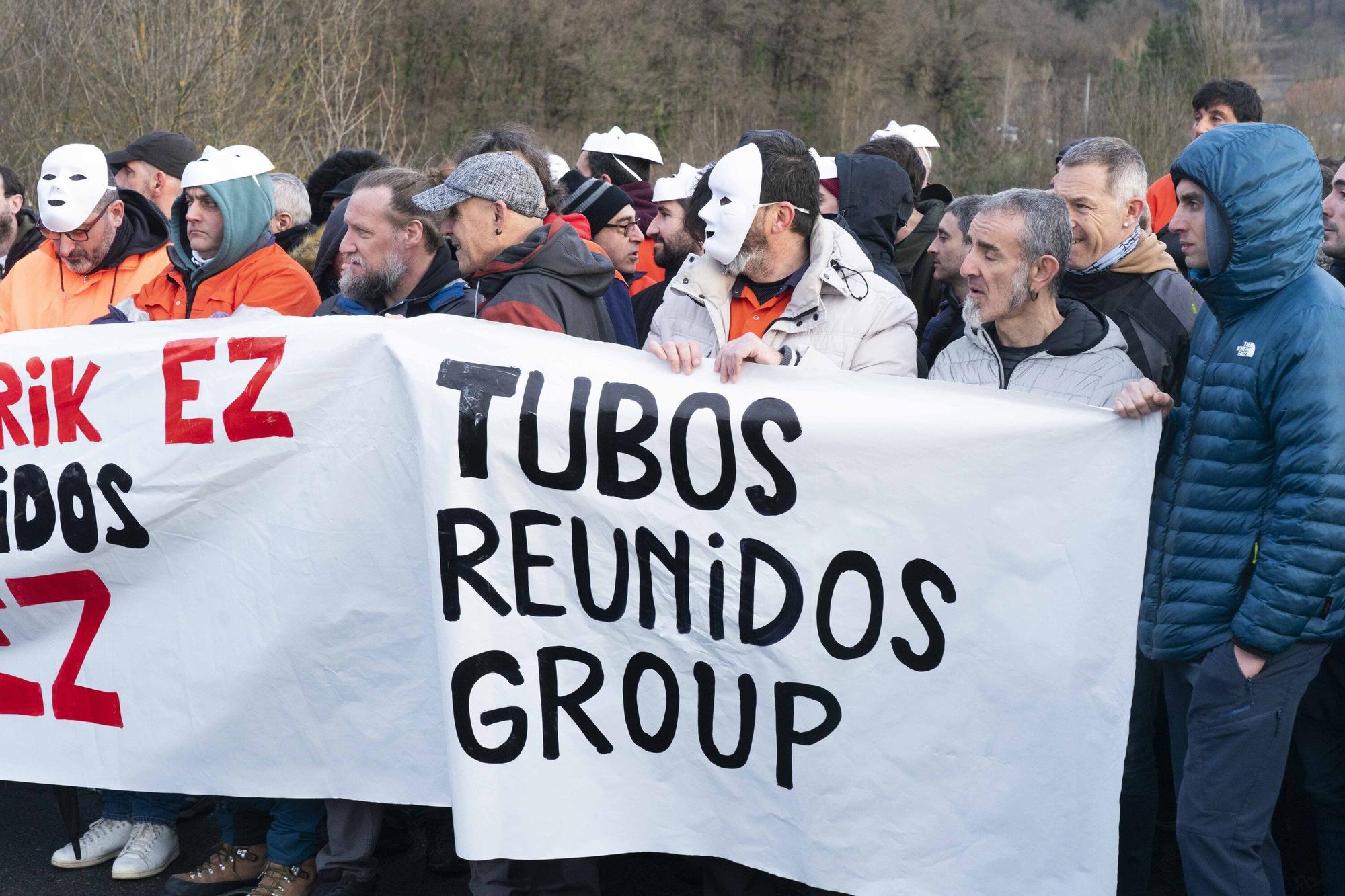 Concentración de la plantilla de Tubos Reunidos Alex Larretxi
