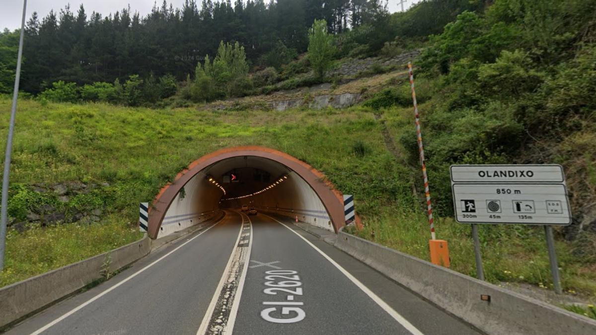 Imagen de Google Maps del Túnel de Olandixo, en la Gi-2620