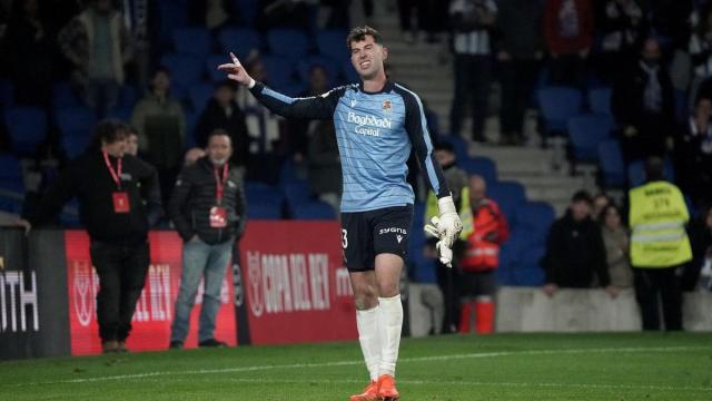 Unai Marrero, el héroe de la eliminatoria contra Osasuna. RUBEN PLAZA