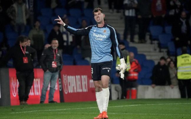 Unai Marrero, el héroe de la eliminatoria contra Osasuna. RUBEN PLAZA