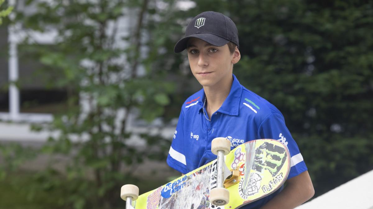 El skater de Basque Team Egoitz Bijueska conquista su primer oro en los X-Games. Foto: Basque Team