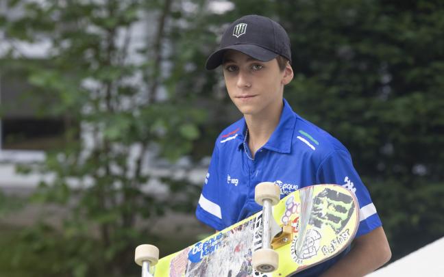 El skater de Basque Team Egoitz Bijueska conquista su primer oro en los X-Games. Foto: Basque Team