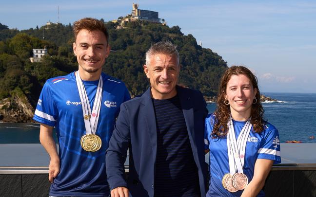 Iñigo Llopis, Gorka Iturriaga y Nahia Zudaire / Foto: Basque Team