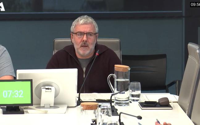 El alcalde de Astigarraga, Xabier Urdangarín, en su comparecencia en JJGG