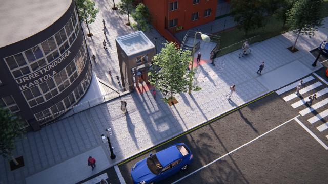un nuevo ascensor público municipal, ubicado en San Adrián (Distrito 5), junto a la ikastola Urretxindorra