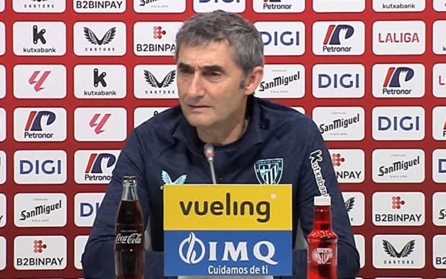 Ernesto Valverde ha atendido esta tarde a los medios en Lezama antes de viajar a Sevilla