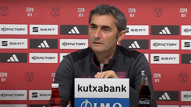 Valverde durante la rueda de prensa / Athletic Club