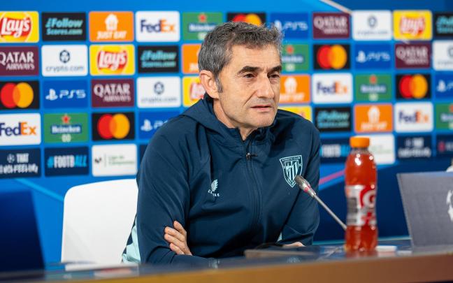 Ernesto Valverde en rueda de prensa / Athletic Club