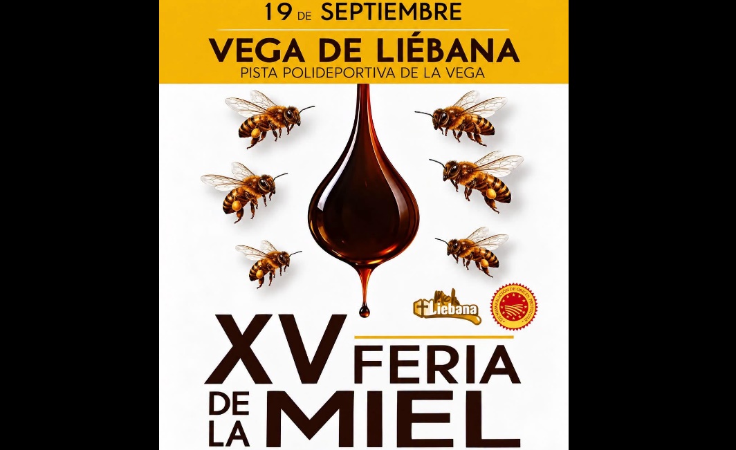 Cartel de la XV Feria de la Miel de Vega de Liébana.
