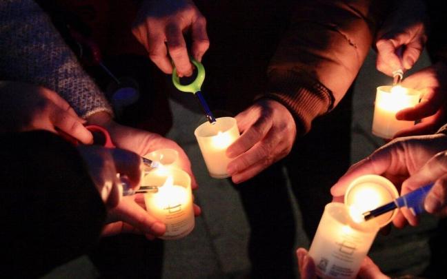 Una edición anterior de la Noche de las Velas. Pilar Barco