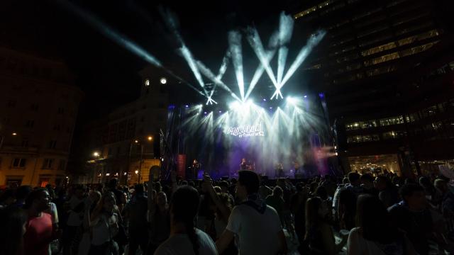Verbena en la Plaza Circular de Bilbao durante la Aste Nagusia. BILBAO.EUS