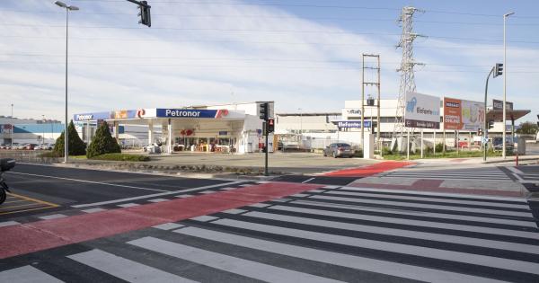 Carril bici en el polígono de Landaben. Fotos: Ayuntamiento de Pamplona