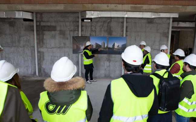 Las obras para la construcción del civivox del Segundo Ensanche cumplen un año. Foto: Ayuntamiento de Pamplona