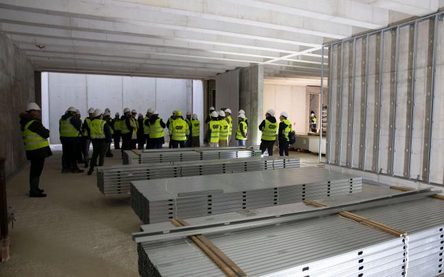 Las obras para la construcción del civivox del Segundo Ensanche cumplen un año. Foto: Ayuntamiento de Pamplona