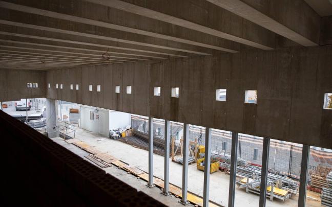 Las obras para la construcción del civivox del Segundo Ensanche cumplen un año. Foto: Ayuntamiento de Pamplona