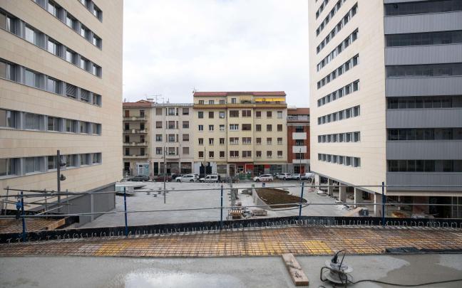 Las obras para la construcción del civivox del Segundo Ensanche cumplen un año. Foto: Ayuntamiento de Pamplona