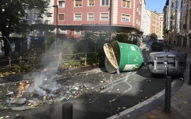Resultado de los altercados en Vitoria. ADRIAN RUIZ HIERRO