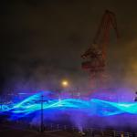 En imágenes: ‘Waterlicht’, un océano de luz azul sobre la ría de Bilbao. Jose Mari Martínez