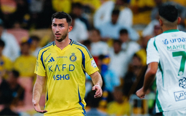 Aymeric Laporte en imagen durante un partido con el Al-Nassr. Foto: Al-Nassr