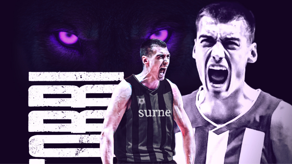 Imagen con el anuncio del fichaje de Stefan Lazarevic por Bilbao Basket. Foto: Bilbao Basket