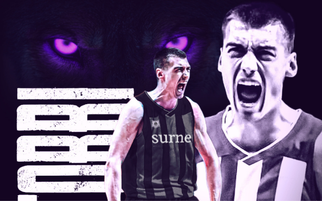 Imagen con el anuncio del fichaje de Stefan Lazarevic por Bilbao Basket. Foto: Bilbao Basket