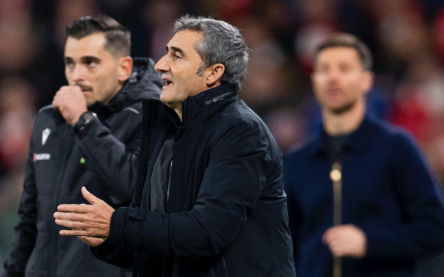 Ernesto Valverde durante el encuentro del Athletic contra el Real Madrid. Foto: Athletic Club
