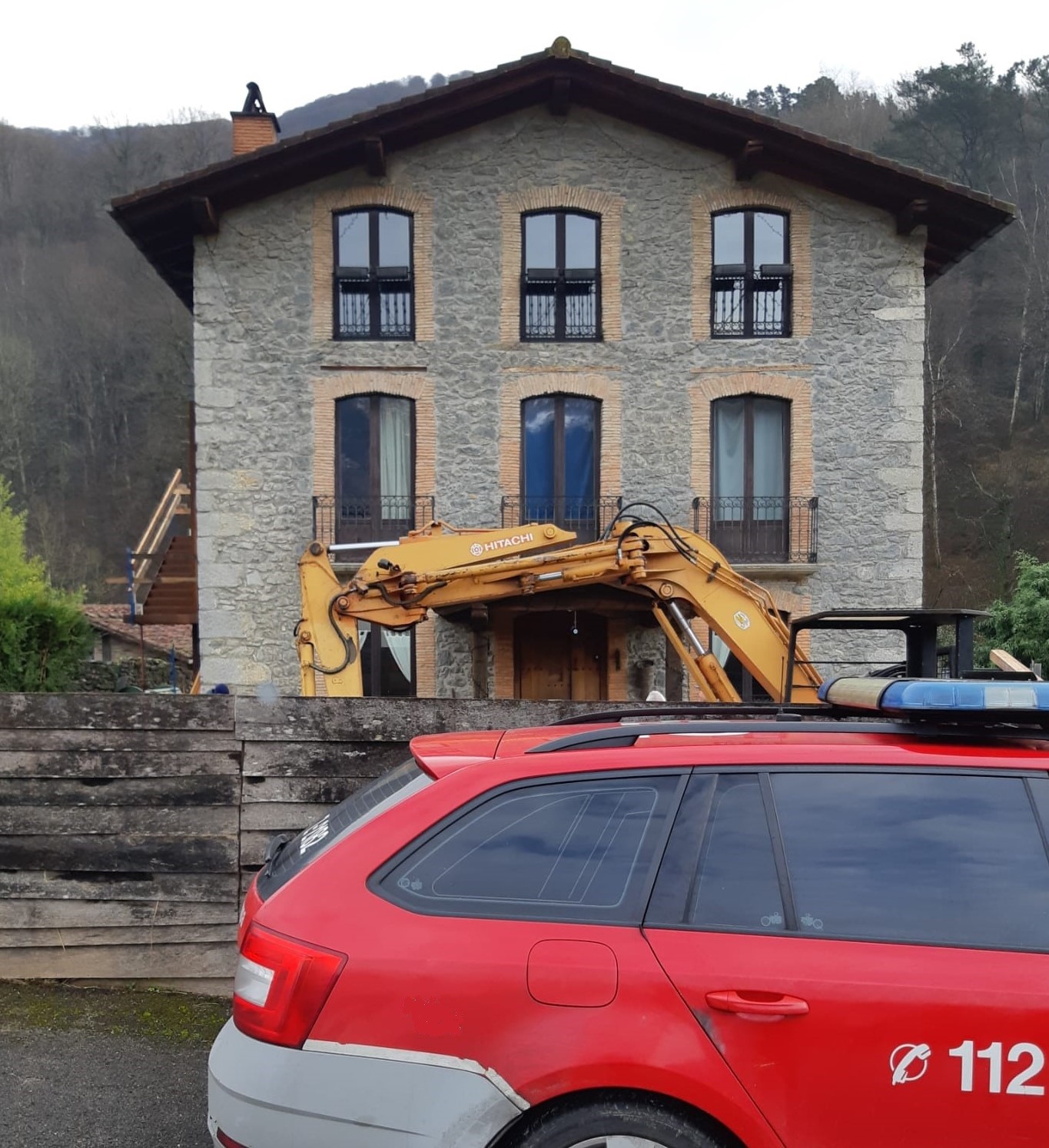 Imagen de la vivienda en la que ha ocurrido el accidente. Foto: Policía Foral
