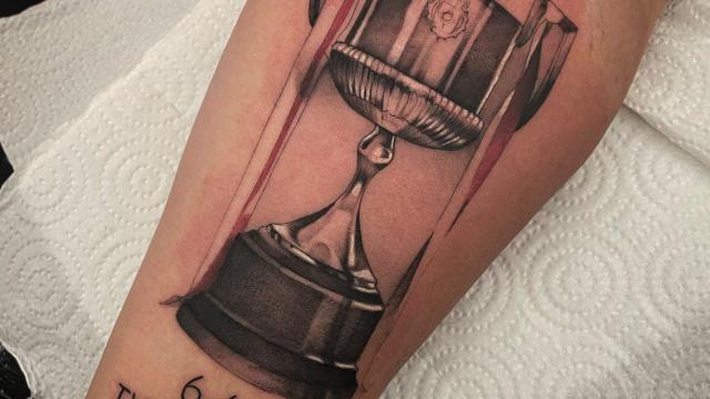 Tatuaje de la Copa ganada por el Athletic