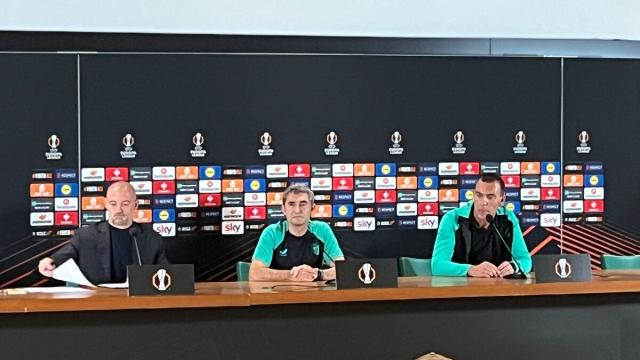 Ernesto Valverde, durante la rueda de prensa previa al partido de Europa League ante la Roma | Foto: Onda Vasca
