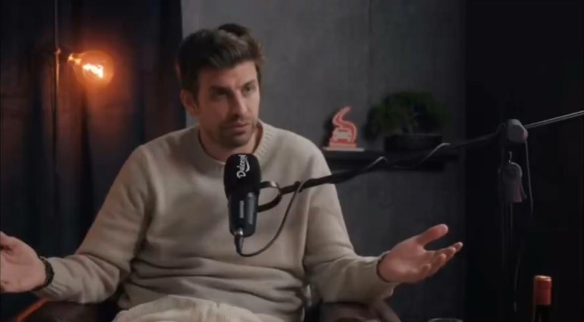 Captura de pantalla de Gerard Piqué en el podcast 'Bajo los Palos'.