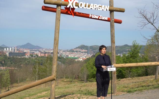 Arantza Atutxa durante la presentación del Bike Park de Arrigorriaga. Arantza Atutxa durante la presentación del Bike Park de Arrigorriaga.