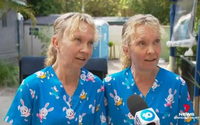 Las gemelas australianas Bridgette y Paula Powers Las gemelas australianas Bridgette y Paula Powers