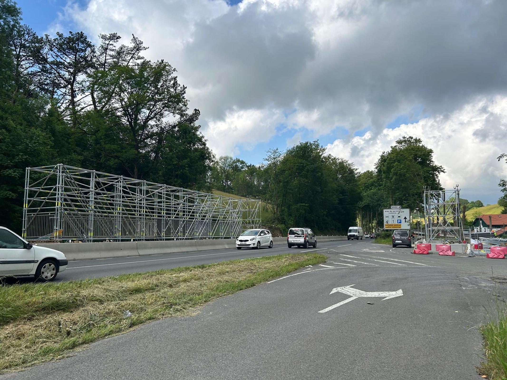 Estado actual de las obras en la GI-636 en Gaintxurizketa / Diputación de Gipuzkoa
