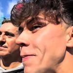 Álvaro y su padre en Bilbao. TIKTOK: @ALVAROPLATOON