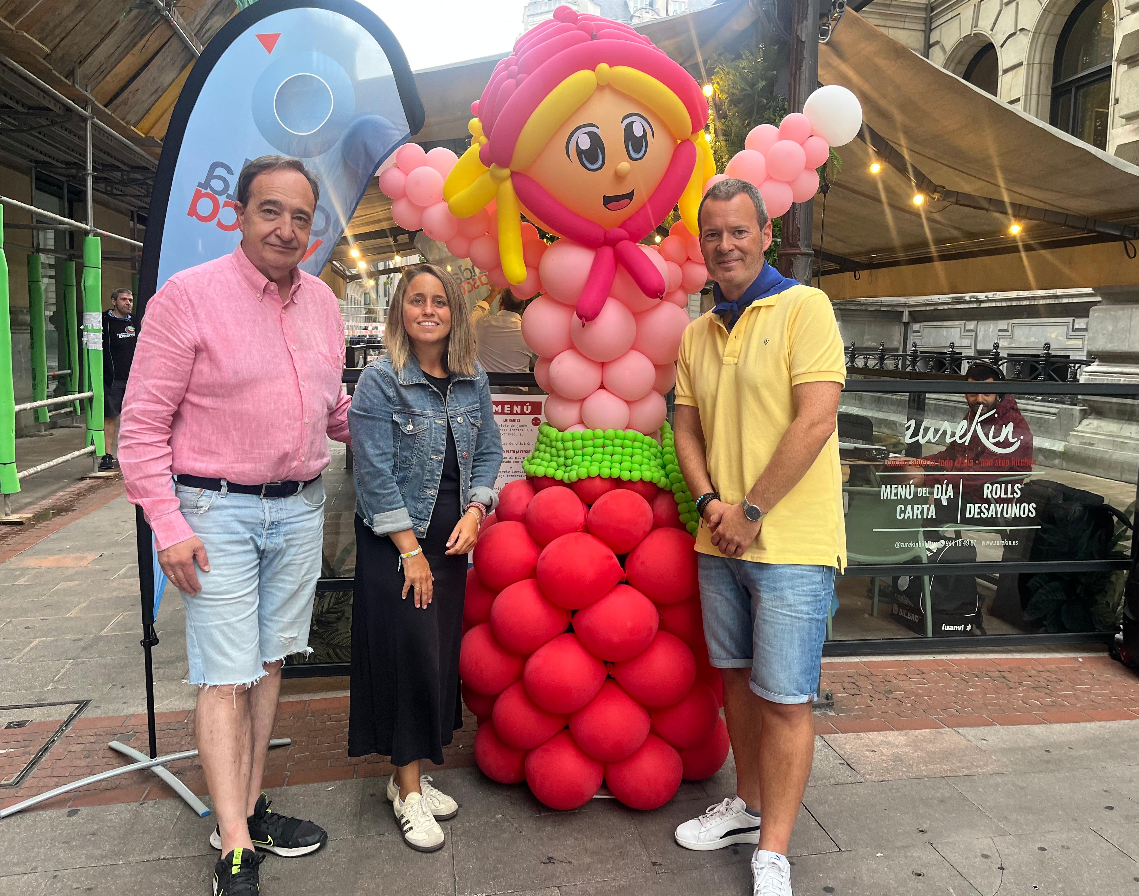 Marta Fernández, secretaria general de CECOBI y Rafa Gardeazabal, de Bilbao dendak