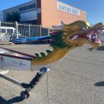 Cabeza de dragon utilizada por el club Getxo Kayaka. ONDA VASCA