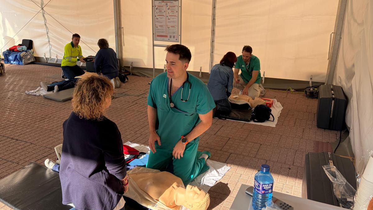 Talleres para concienciar del uso de la RCP en el Hospital Universitario de Cruces. ONDA VASCA