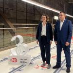 Elixabete Etxanobe y Eneko Arruebarrena. Metro Bilbao