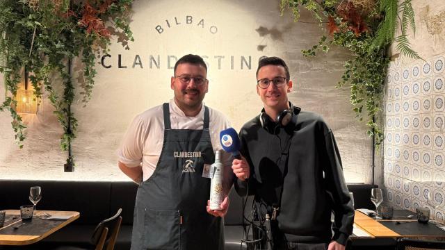 Fernando Agudo, jefe de cocina del restaurante Clandestino, entrevistado en Onda Vasca